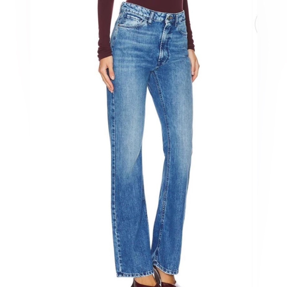 Classic High-Rise Straight Leg Jeans - Blue